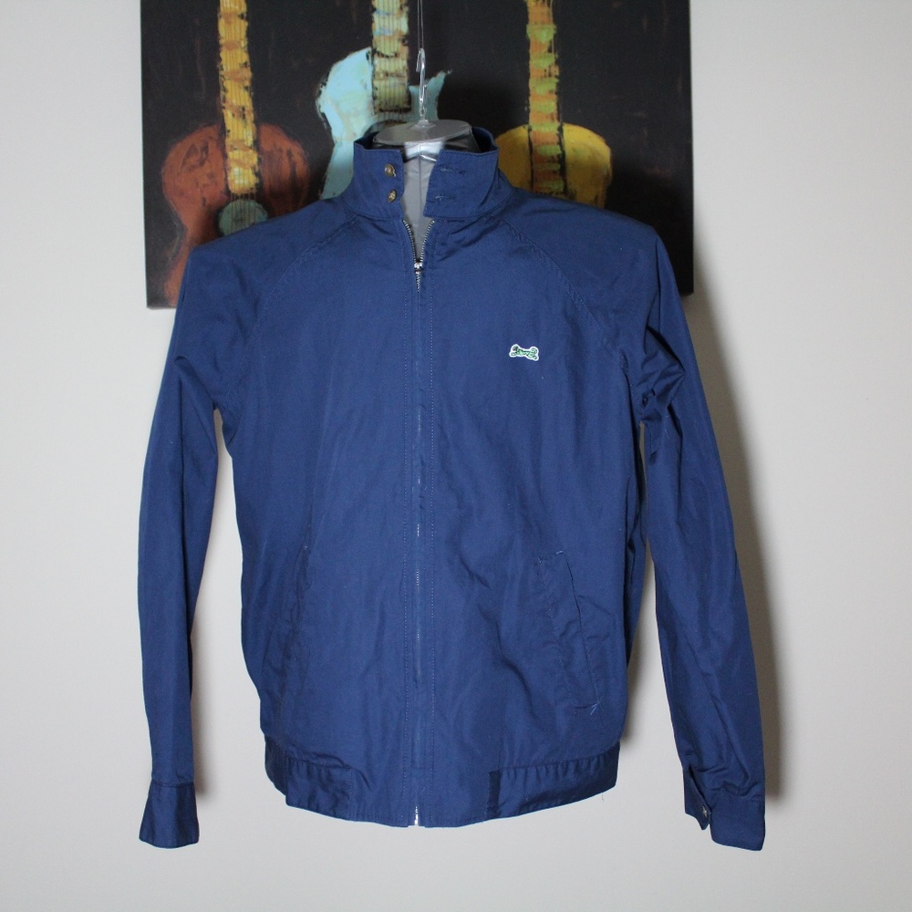 Vintage Le Tigre Women's Blue Zip Up Jacket Size M